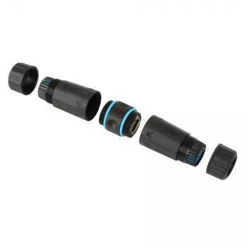Techly IWP-MD C6-IP68T RJ-45 jungtis-prailgintuvas, juoda