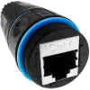 Techly IWP-MD C6-IP68T RJ-45 jungtis-prailgintuvas, juoda