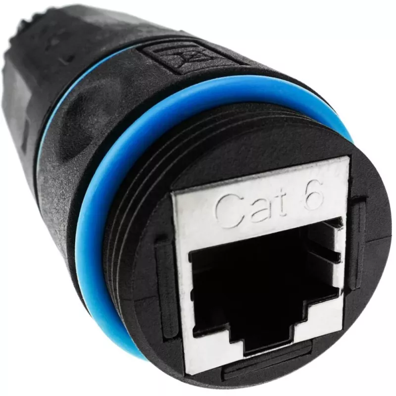 Techly IWP-MD C6-IP68T RJ-45 jungtis-prailgintuvas, juoda
