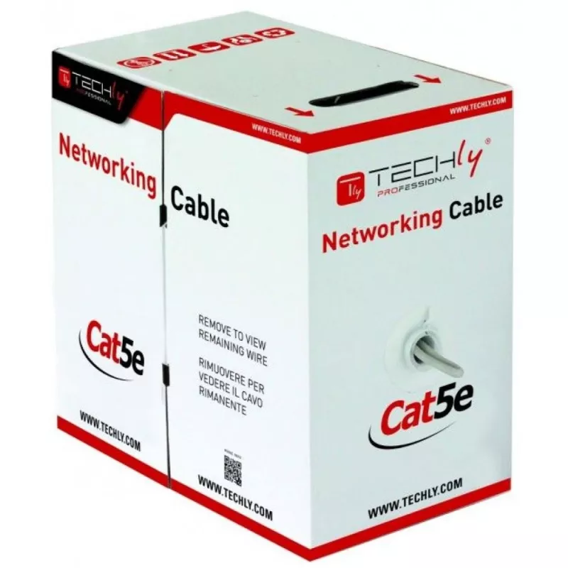 Techly F/UTP Cat.5E CCA 305m kietas lauko kabelis ITP8-RIS-0305LO