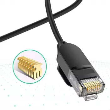 UGREEN NW122 Cat6A UTP sujungimo kabelis, RJ45, 3 m, juodos spalvos, iki 10 Gb/s
