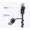 UGREEN NW122 Cat6A UTP sujungimo kabelis, RJ45, 3 m, juodos spalvos, iki 10 Gb/s