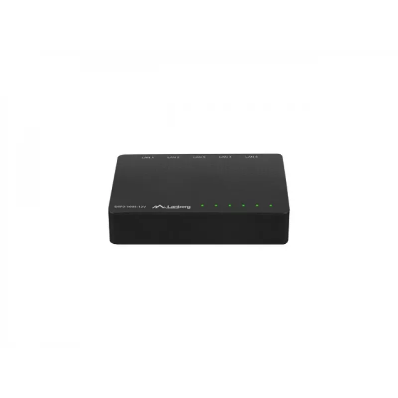 LANBERG Switch Dsp2-1005-12v 5x 1 Gb/s Nevaldomas Gigabit Ethernet Darbalaukio 12V