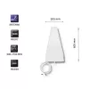 Išorinė 4G LTE antena QOLTEC 57021, 18 dBi, 600–2700 MHz, 50 Ω, 50 W, balta