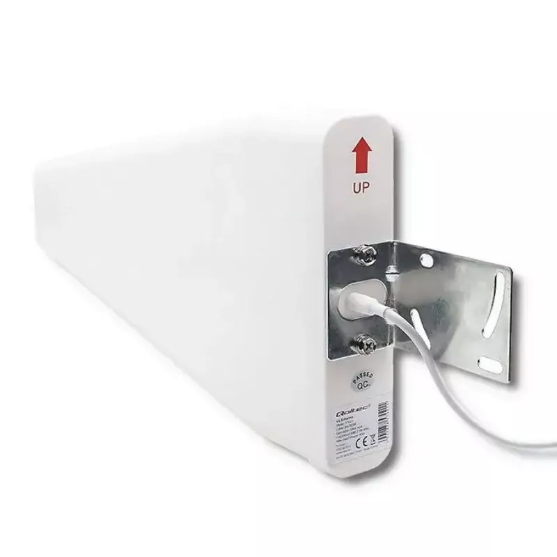 Išorinė 4G LTE antena QOLTEC 57021, 18 dBi, 600–2700 MHz, 50 Ω, 50 W, balta