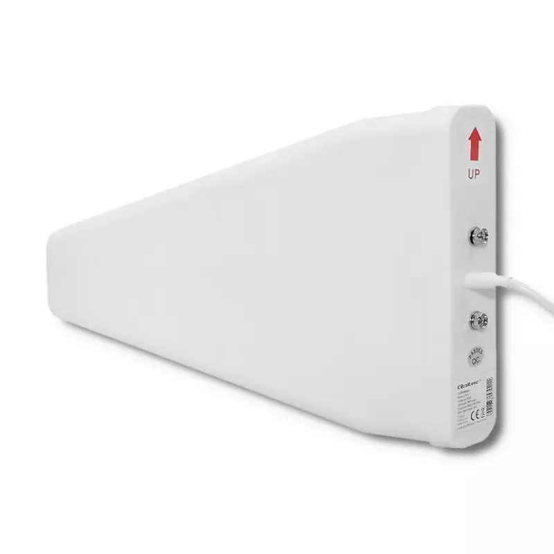 Išorinė 4G LTE antena QOLTEC 57021, 18 dBi, 600–2700 MHz, 50 Ω, 50 W, balta