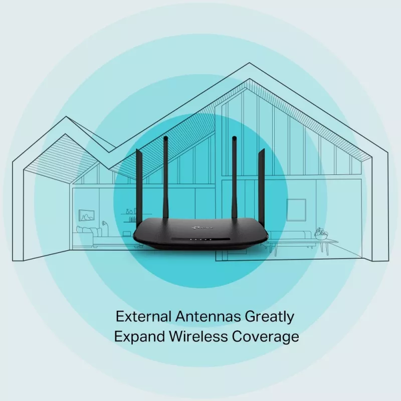 TP-Link Archer VR300 AC1200 belaidis VDSL/ADSL modeminis maršrutizatorius, Wi-Fi 5, dviejų juostų (2,4 GHz / 5 GHz), Ethernet LAN, VDSL2, juodas