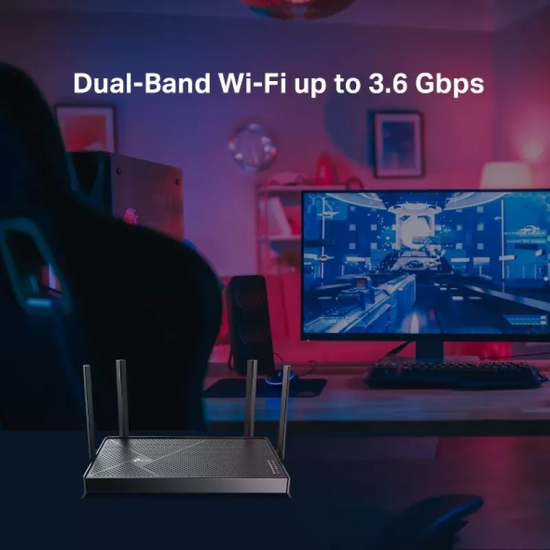 TP-Link Archer BE3600 belaidis maršrutizatorius 2,5 Gigabit Ethernet dviejų juostų (2,4 GHz / 5 GHz) juodas