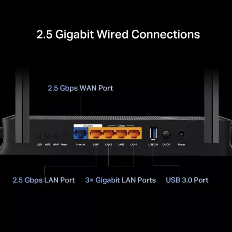 TP-Link Archer BE3600 belaidis maršrutizatorius 2,5 Gigabit Ethernet dviejų juostų (2,4 GHz / 5 GHz) juodas