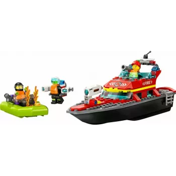LEGO gaisrinis gelbėjimo kateris 60373 – City serija, 144 detalės, 3 minifigūrėlės, nuo 5 metų