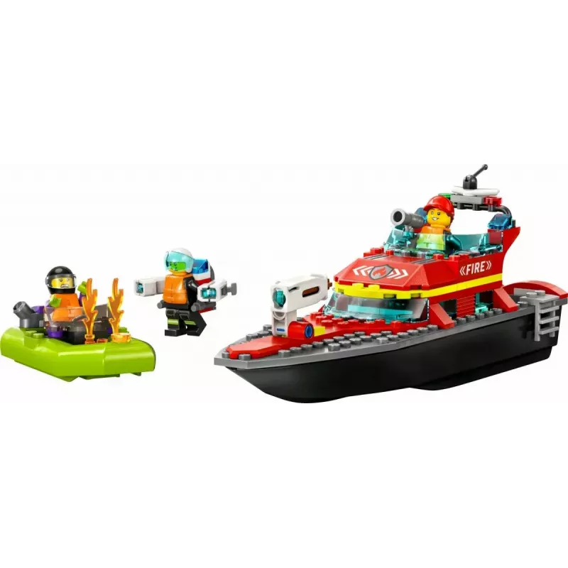 LEGO gaisrinis gelbėjimo kateris 60373 – City serija, 144 detalės, 3 minifigūrėlės, nuo 5 metų