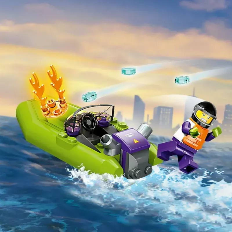 LEGO gaisrinis gelbėjimo kateris 60373 – City serija, 144 detalės, 3 minifigūrėlės, nuo 5 metų