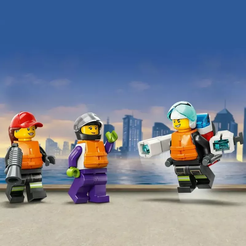 LEGO gaisrinis gelbėjimo kateris 60373 – City serija, 144 detalės, 3 minifigūrėlės, nuo 5 metų
