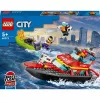 LEGO gaisrinis gelbėjimo kateris 60373 – City serija, 144 detalės, 3 minifigūrėlės, nuo 5 metų