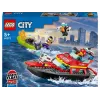 LEGO gaisrinis gelbėjimo kateris 60373 – City serija, 144 detalės, 3 minifigūrėlės, nuo 5 metų