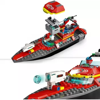 LEGO gaisrinis gelbėjimo kateris 60373 – City serija, 144 detalės, 3 minifigūrėlės, nuo 5 metų