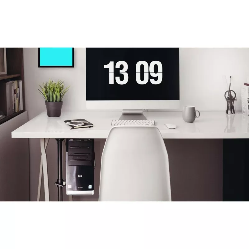 Techly ICA-CS 63 laikiklis sisteminiam blokui prie stalo, juodas