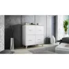 Komoda cama meble LOTTA 110 4D — 4 durys, 6 lentynų, Sonoma ąžuolo viršus, 1100×540×1190 mm