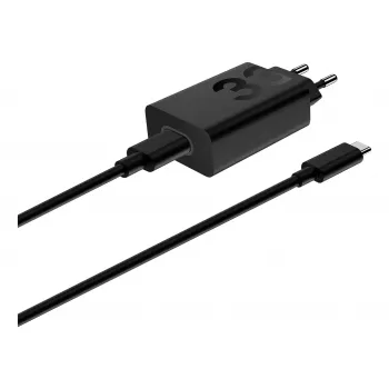 Įkrovimo adapteris Motorola TurboPower 33W USB‑C GaN juodas, 1 m laidas, EU kištukas