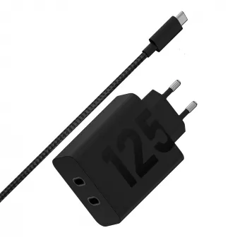 Motorola TurboPower 125W Duo Įkroviklis Universalus Juodas AC Greitasis Įkrovimas Vidiniam Naudojimui