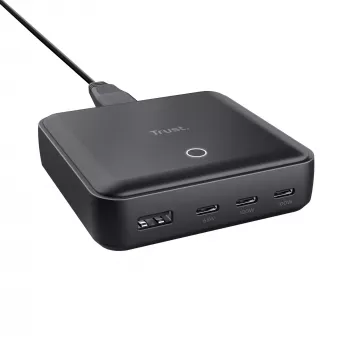 Trust Maxo Universal Black AC Indoor – 100W 4 prievadų USB stalinis įkroviklis