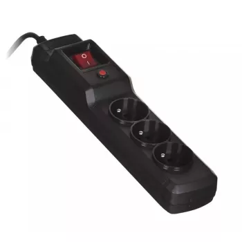 Ilgintuvas ActiveJet COMBO 3GN 1,5 m – 3 kištukiniai lizdai E tipas, 230 V, 10 A, juodas