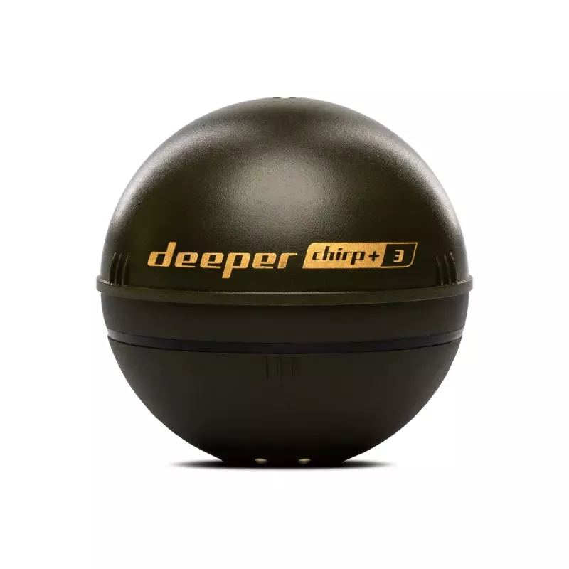 Nešiojamas žvejybos sonaras Deeper Smart Sonar CHIRP+3 Wi‑Fi — metamas belaidis sonaras, max gylis 100 m, kūgio kampai 47°/20°/7°, Wi‑Fi, GPS/GLONASS