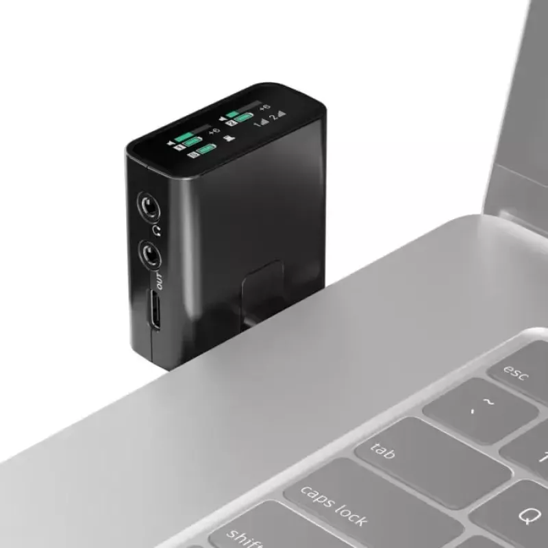 Kondensatorinis belaidis mikrofonų rinkinys Sennheiser PROFILE Wireless 2 kanalų – įvairiakryptis, 48 kHz, 245 m atstumas, 7 h baterija