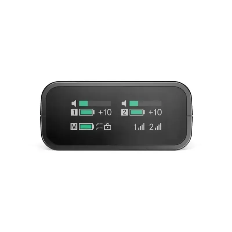 Kondensatorinis belaidis mikrofonų rinkinys Sennheiser PROFILE Wireless 2 kanalų – įvairiakryptis, 48 kHz, 245 m atstumas, 7 h baterija