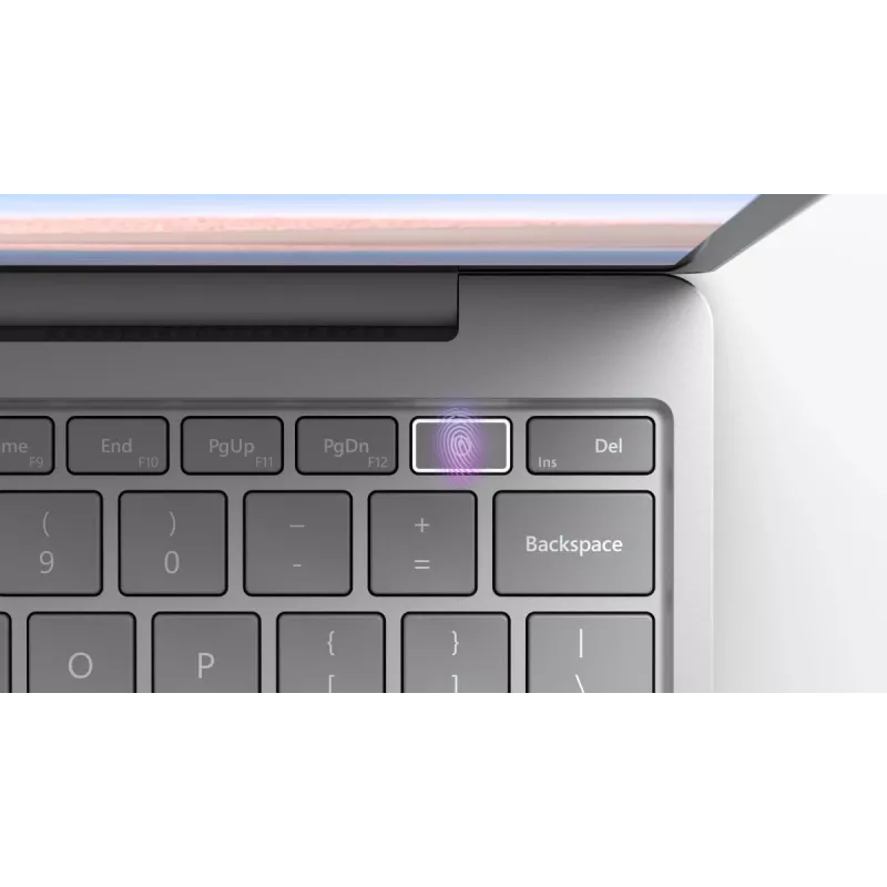 MICROSOFT Surface Laptop Go - 12,4 colių - i5 1035g1 - 8 GB RAM - 256 GB SSD - Win 10 Pro - Platinum - Qwerty Int'l - UHD Graphics