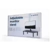 Grindinis monitoriaus stovas GEMBIRD MS-TABLE-01 — vienam ekranui, 20 kg, juodas, reguliuojamas aukštis 100–140 mm