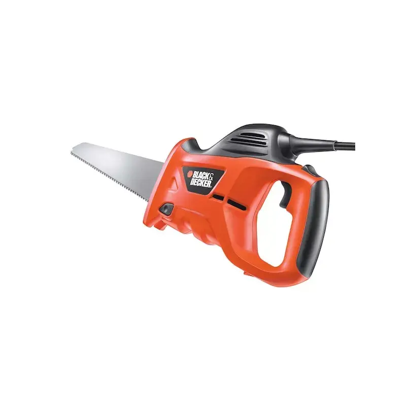 Pjūklas Black & Decker KS880EC-QS – rankinis pjūklas, geležtės ilgis 23,9 cm, ergonomiška rankena, oranžinė