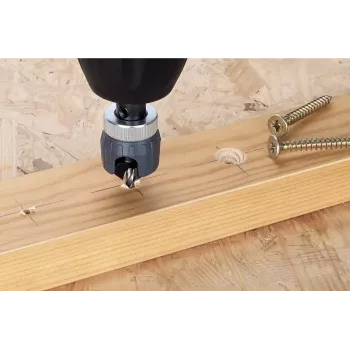 Pradinis grąžtas Wolfcraft 2544000, šešiakampis kotas, įrankių plienas, spalvotiesiems metalams, 90° gilinimas, su šešiabriauniu raktu