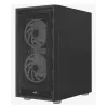 Korpusas AEROCOOL Graphite-G-BK-v2, juodas, ATX/Micro-ATX/Mini-ITX, priekyje 2×140mm + gale 1×140mm