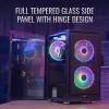 Korpusas AEROCOOL Graphite-G-BK-v2, juodas, ATX/Micro-ATX/Mini-ITX, priekyje 2×140mm + gale 1×140mm