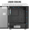 Korpusas AEROCOOL Graphite-G-BK-v2, juodas, ATX/Micro-ATX/Mini-ITX, priekyje 2×140mm + gale 1×140mm