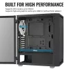 Korpusas AEROCOOL Graphite-G-BK-v2, juodas, ATX/Micro-ATX/Mini-ITX, priekyje 2×140mm + gale 1×140mm