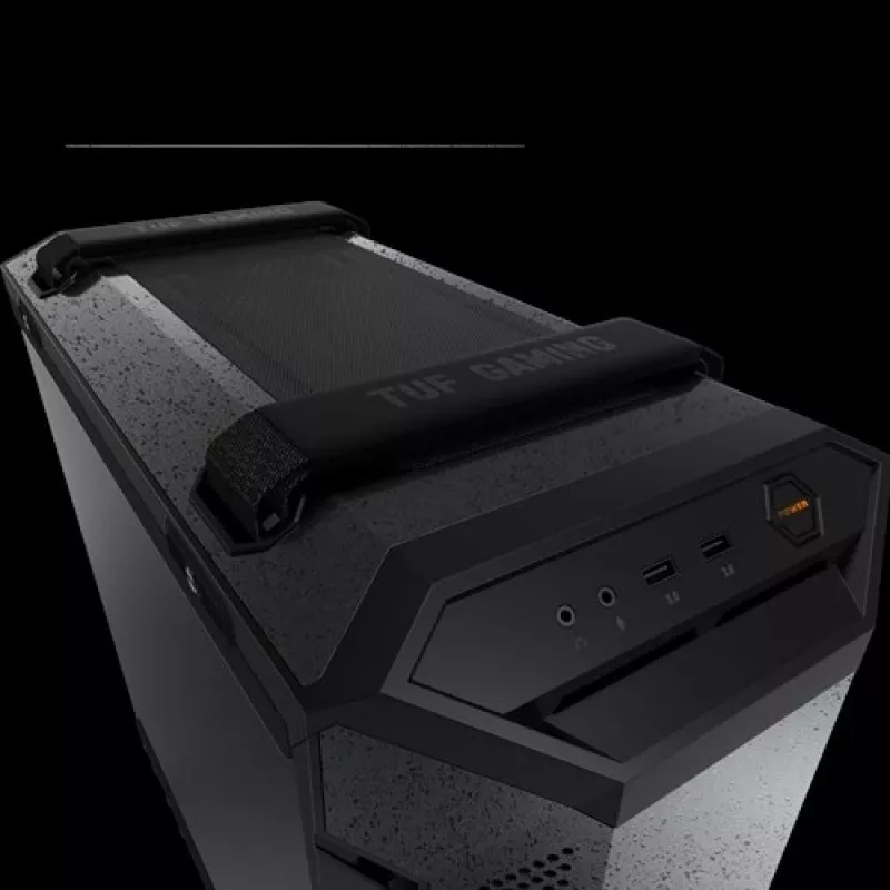ASUS TUF Gaming GT501 Midi Tower korpusas — juodas, ATX/Micro-ATX/Mini-ITX/E-ATX, 3x120mm priekyje, 1x140mm gale, 42 cm GPU, 18 cm CPU aušintuvas