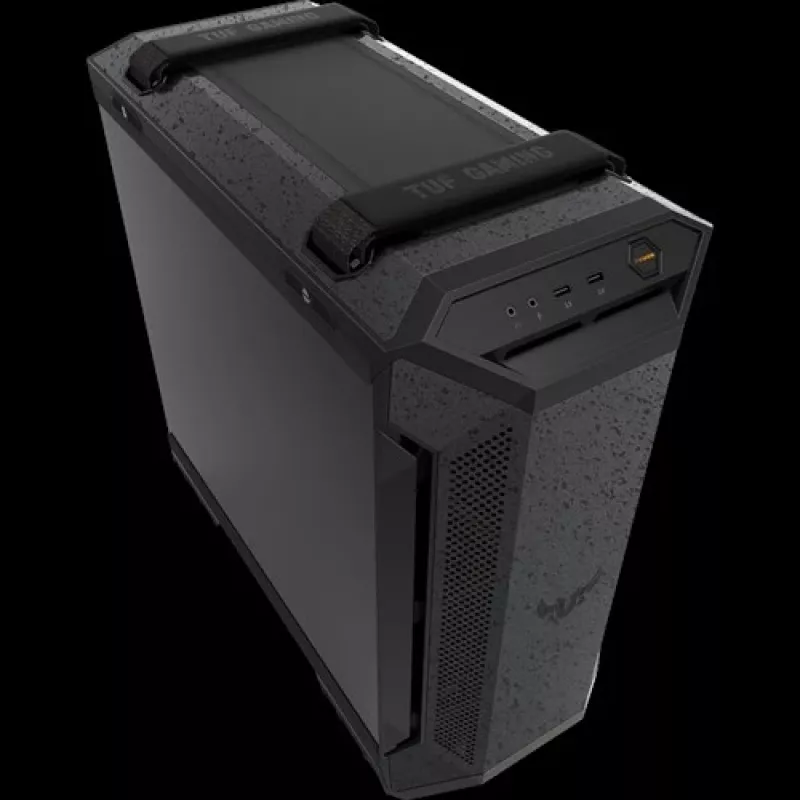 ASUS TUF Gaming GT501 Midi Tower korpusas — juodas, ATX/Micro-ATX/Mini-ITX/E-ATX, 3x120mm priekyje, 1x140mm gale, 42 cm GPU, 18 cm CPU aušintuvas