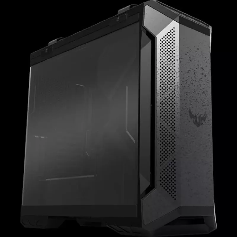 ASUS TUF Gaming GT501 Midi Tower korpusas — juodas, ATX/Micro-ATX/Mini-ITX/E-ATX, 3x120mm priekyje, 1x140mm gale, 42 cm GPU, 18 cm CPU aušintuvas