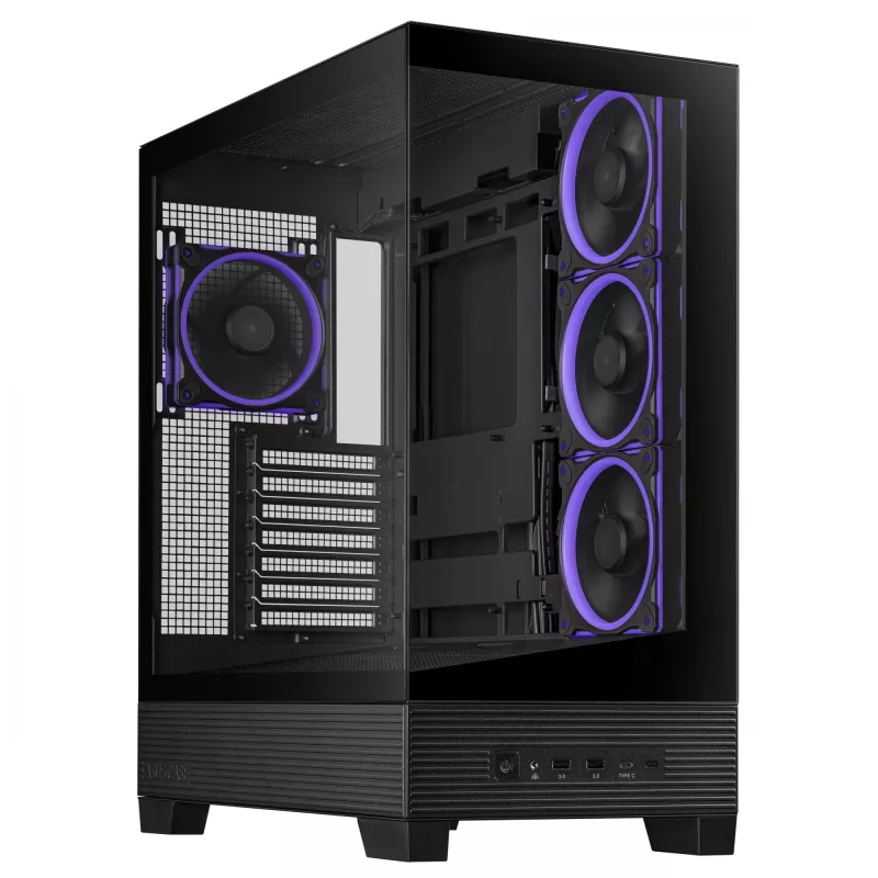 ASUS A31 Plus TG ARGB BLACK Midi Tower