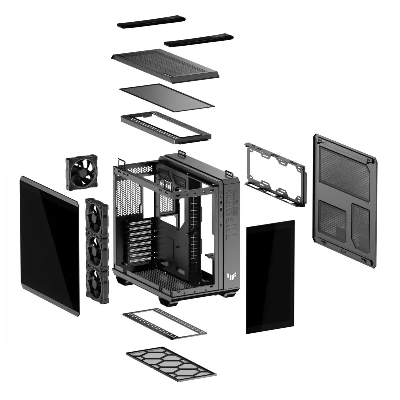 ASUS TUF GAMING GT502 Horizon TG ARGB Black Midi bokštas