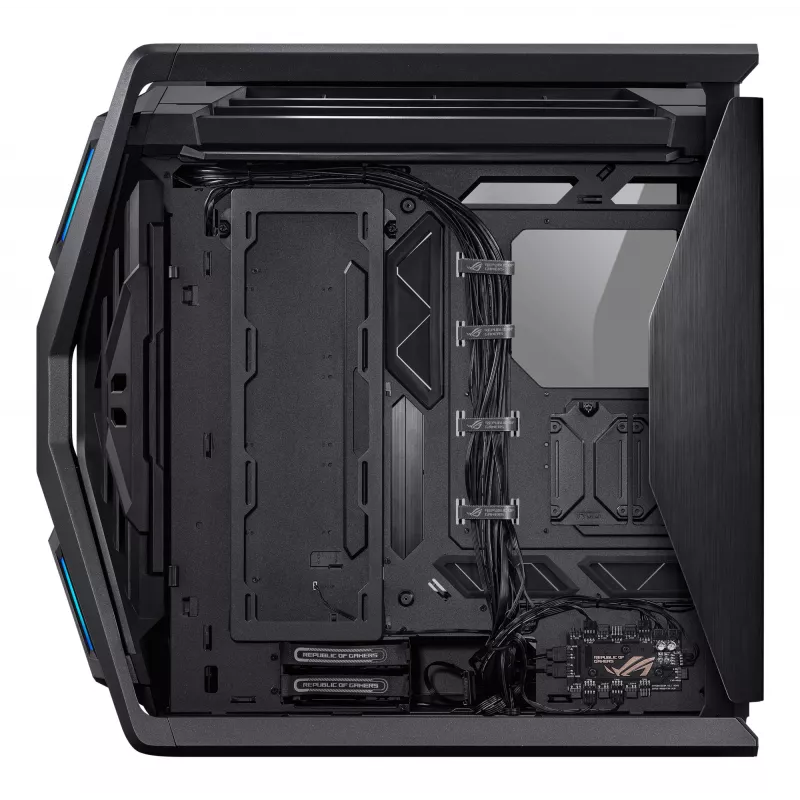 Kompiuterio korpusas ASUS ROG Hyperion GR701 BTF Edition juodas, grūdintas stiklas, E-ATX/ATX/microATX, 46 cm vaizdo plokštė, 420 mm viršutinis radiatorius