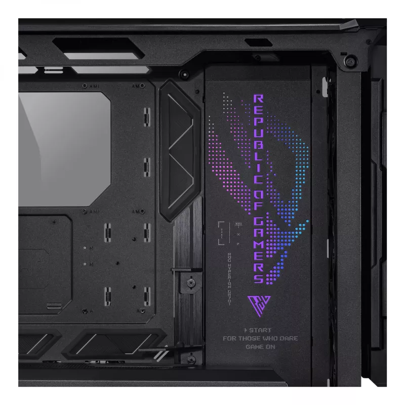 Kompiuterio korpusas ASUS ROG Hyperion GR701 BTF Edition juodas, grūdintas stiklas, E-ATX/ATX/microATX, 46 cm vaizdo plokštė, 420 mm viršutinis radiatorius