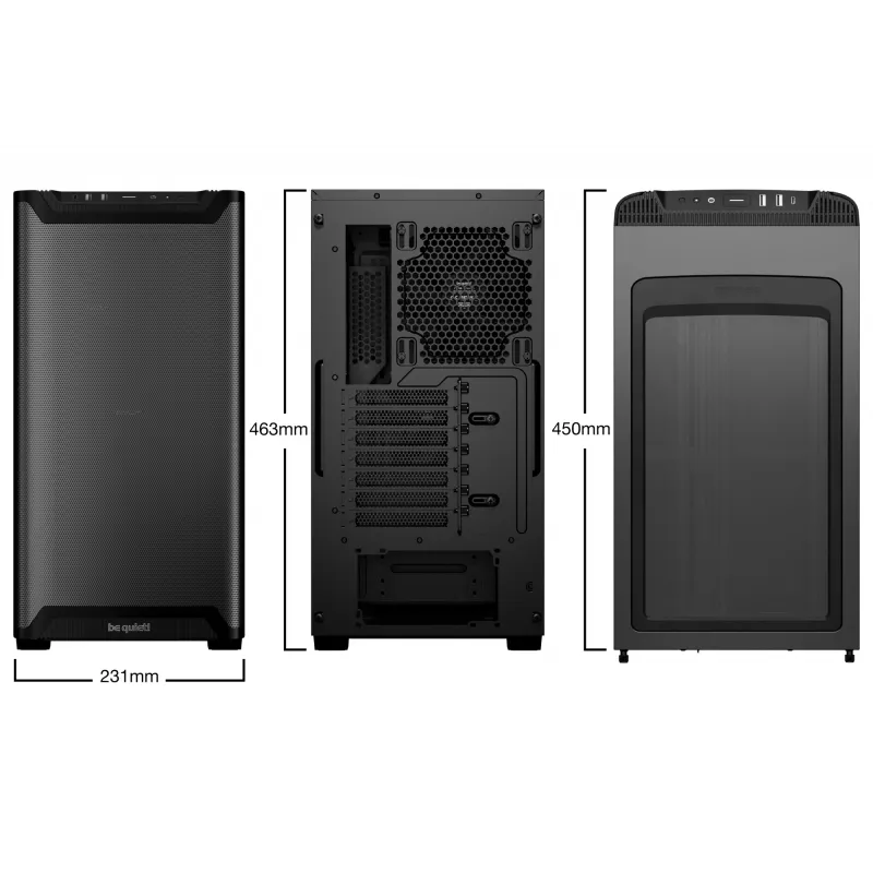 Korpusas be quiet! PURE BASE 501 Airflow Midi Tower Juodas