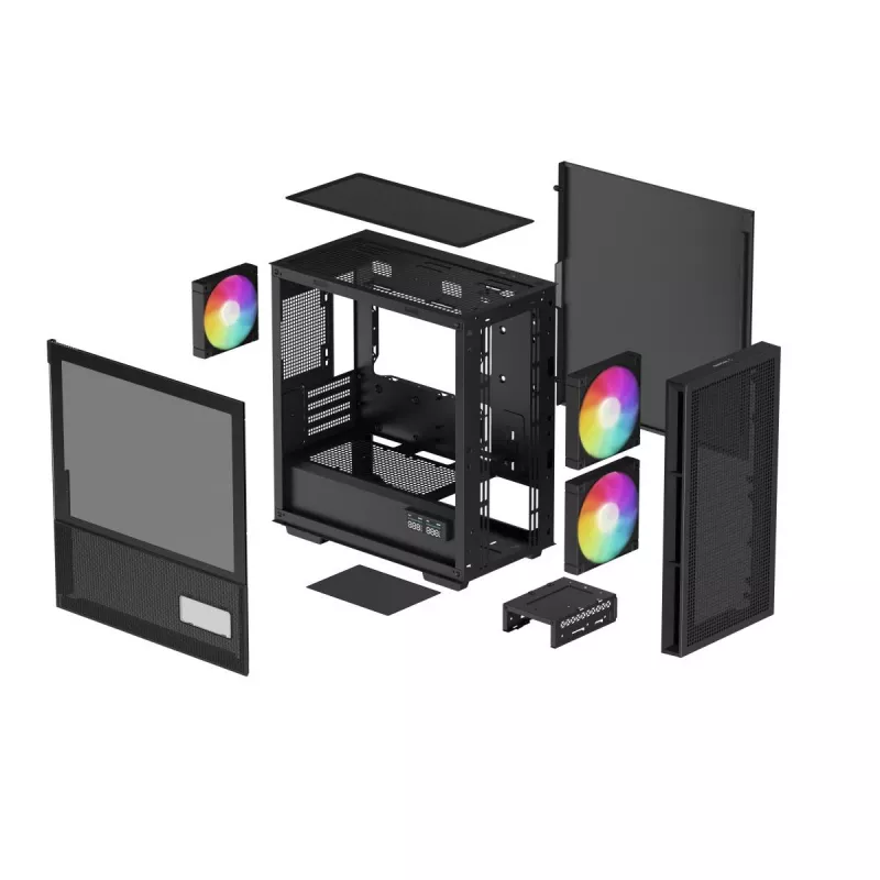 DEEPCOOL CH360 Digital Micro Tower korpusas - juodas