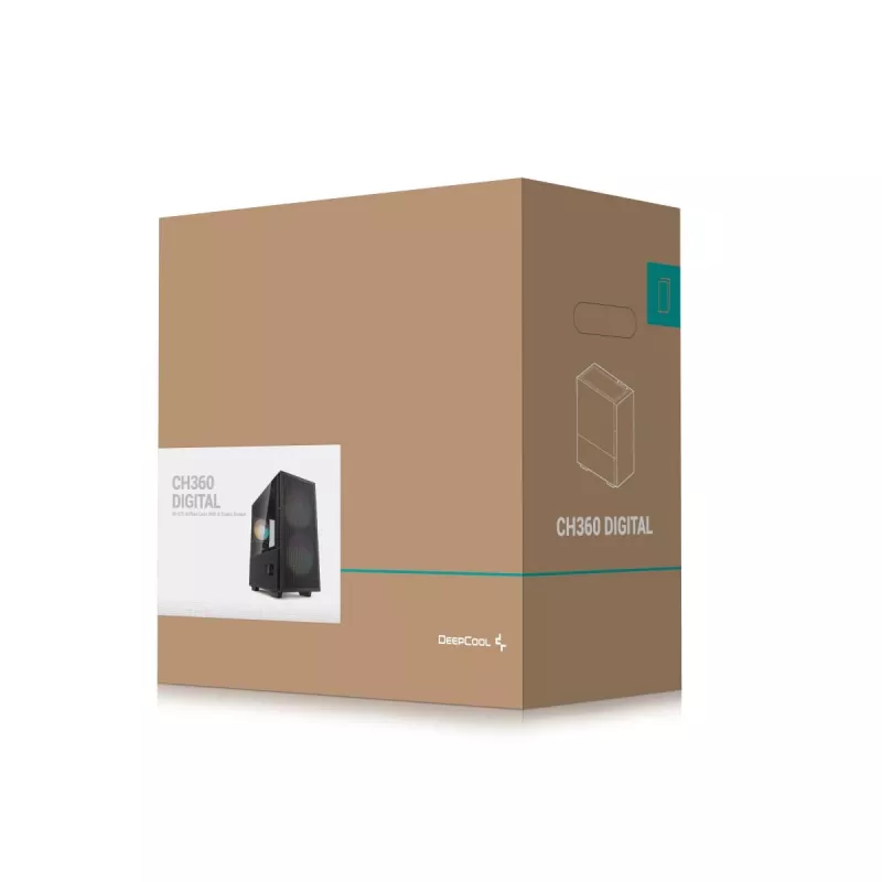 DEEPCOOL CH360 Digital Micro Tower korpusas - juodas