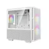 Korpusas DeepCool CH360 micro ATX baltas – grūdintas stiklas, 2x140mm priekiniai ventiliatoriai, USB-C, palaiko GPU iki 320 mm