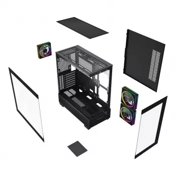 Kompiuterio korpusas GEMBIRD Fornax X550, ATX, juodas