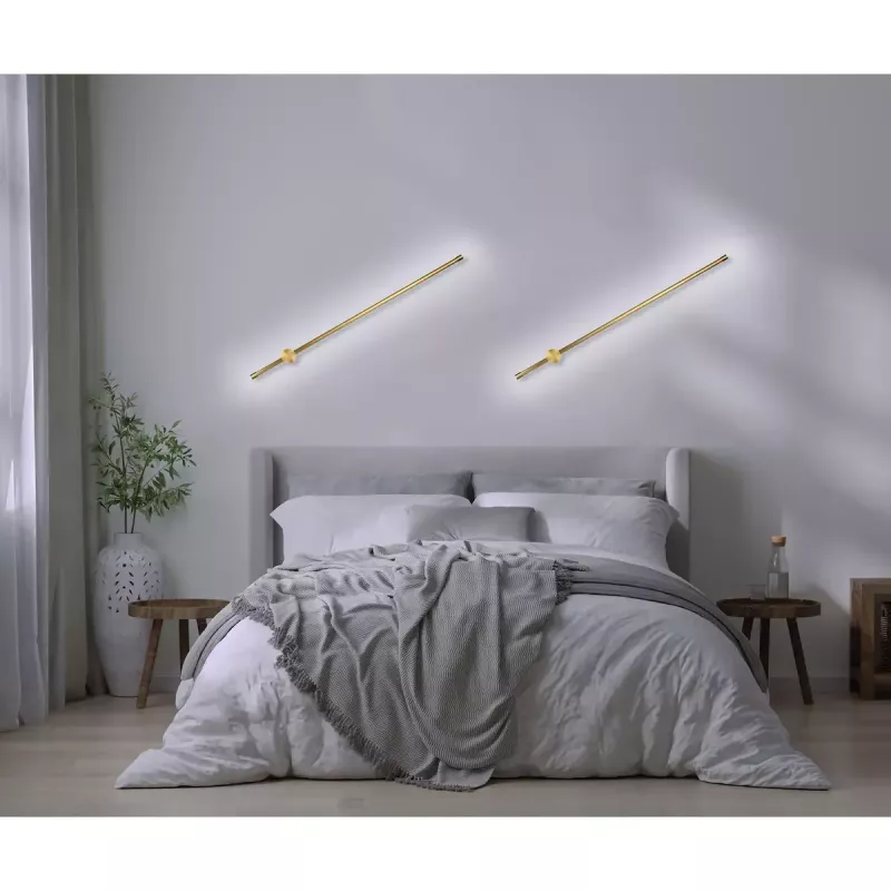 LED sieninis šviestuvas ActiveJet AJE-HILTON Patina Gold 13W 3000K 555lm 900mm Vidinis CRI80